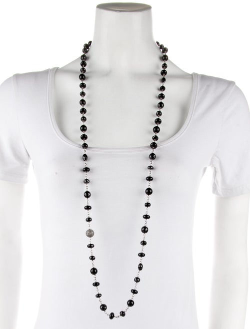 Sheryl Lowe Diamond, Onyx & Spinel Multi Wire Bead Necklace