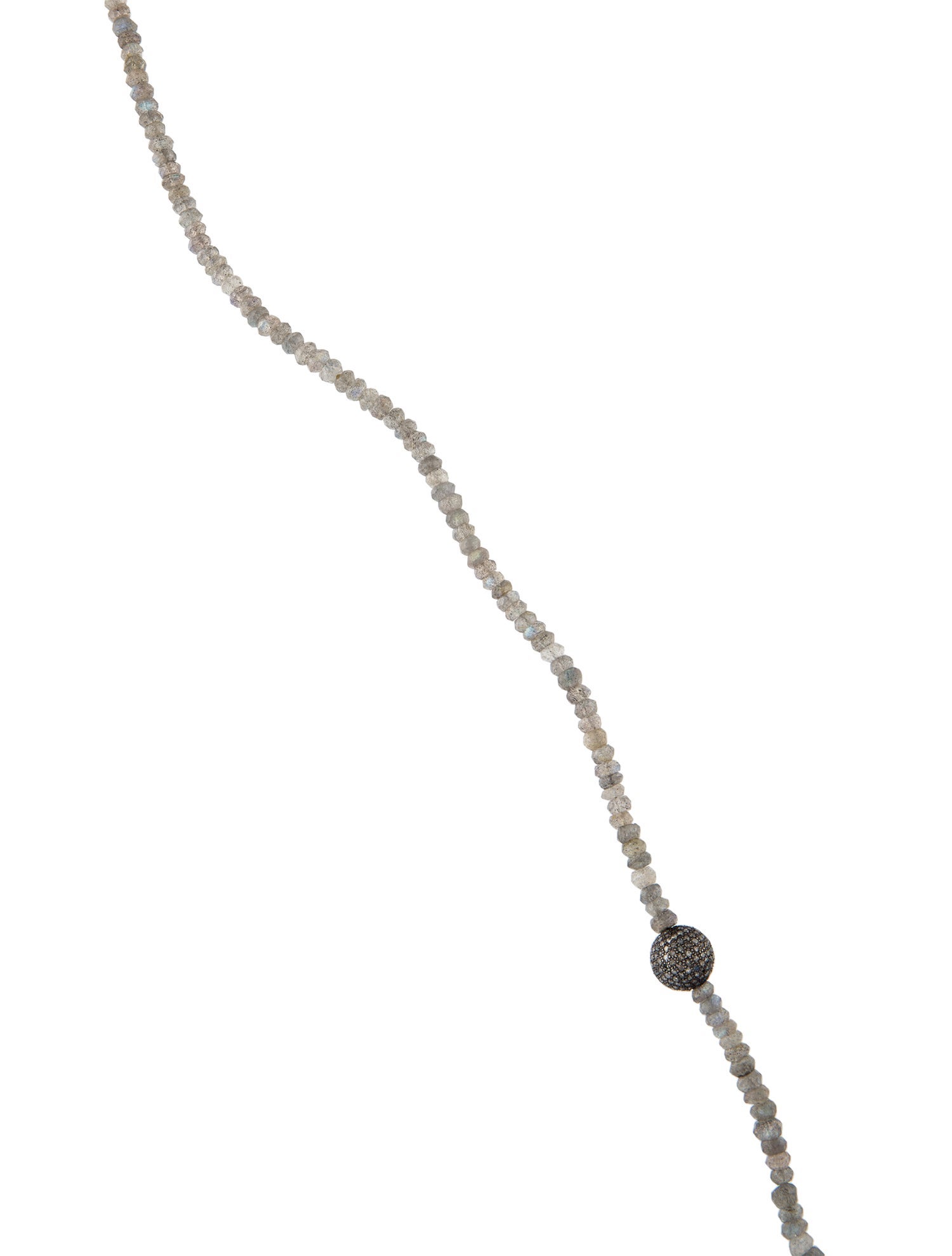 Sheryl Lowe 2.10ctw Diamond & Labradorite Beaded Necklace