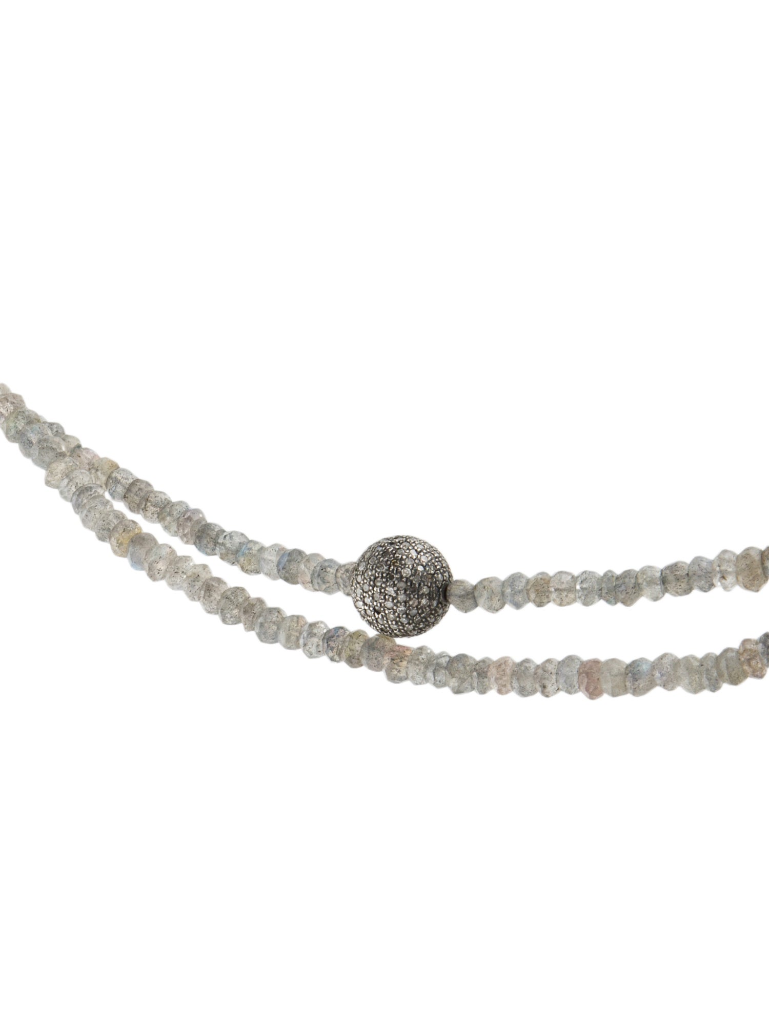 Sheryl Lowe Diamond & Labradorite Beaded Necklace
