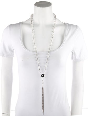 Sheryl Lowe Moonstone Labradorite & Diamond Lavalier Necklace