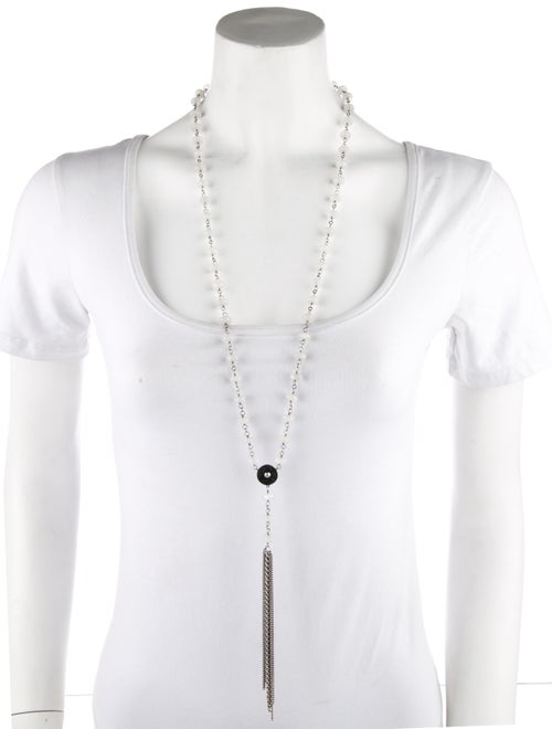 Sheryl Lowe Moonstone Labradorite & Diamond Lavalier Necklace