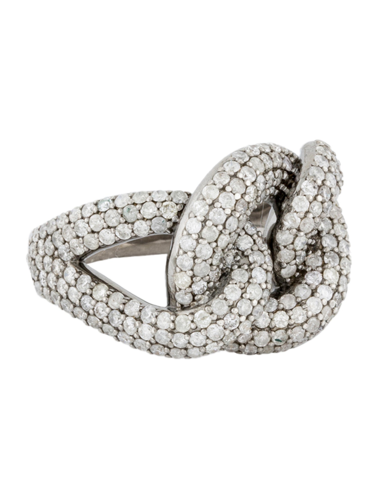 Sheryl Lowe Diamond Love Knot Ring