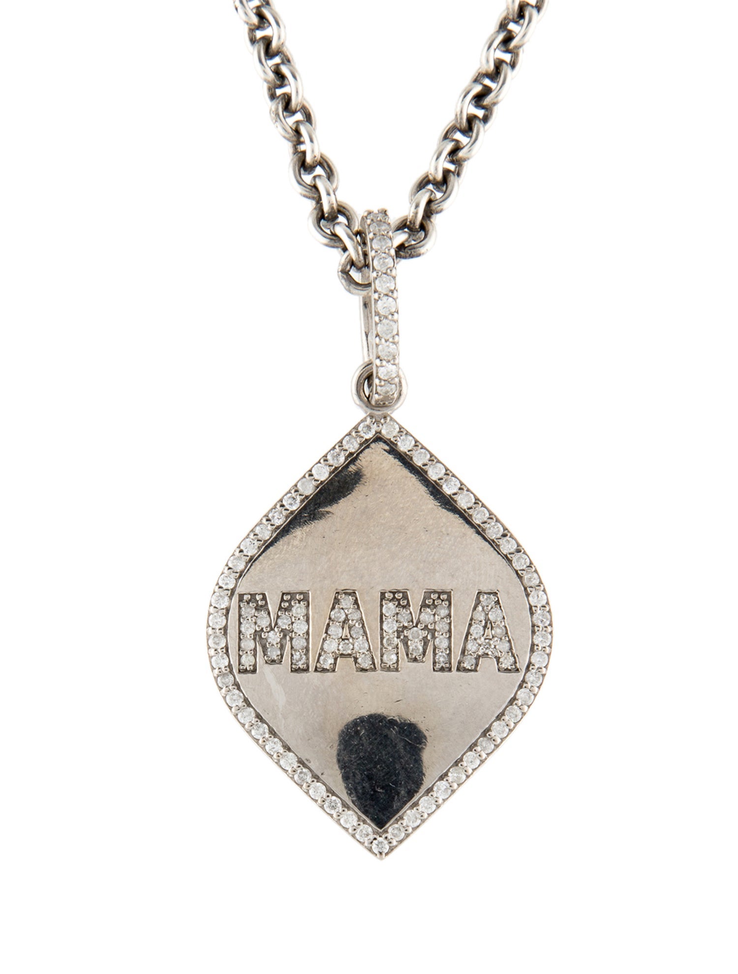 Sheryl Lowe Diamond 'Mama' Pendant Necklace
