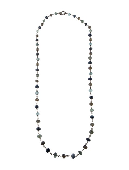 Sheryl Lowe Multistone & Diamond Bead Strand Necklace