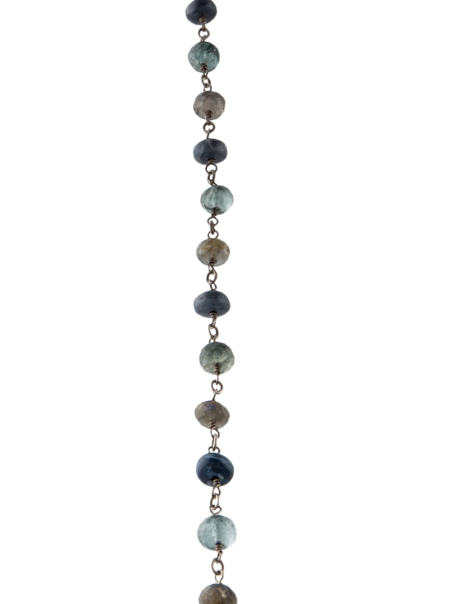 Sheryl Lowe Multistone & Diamond Bead Strand Necklace