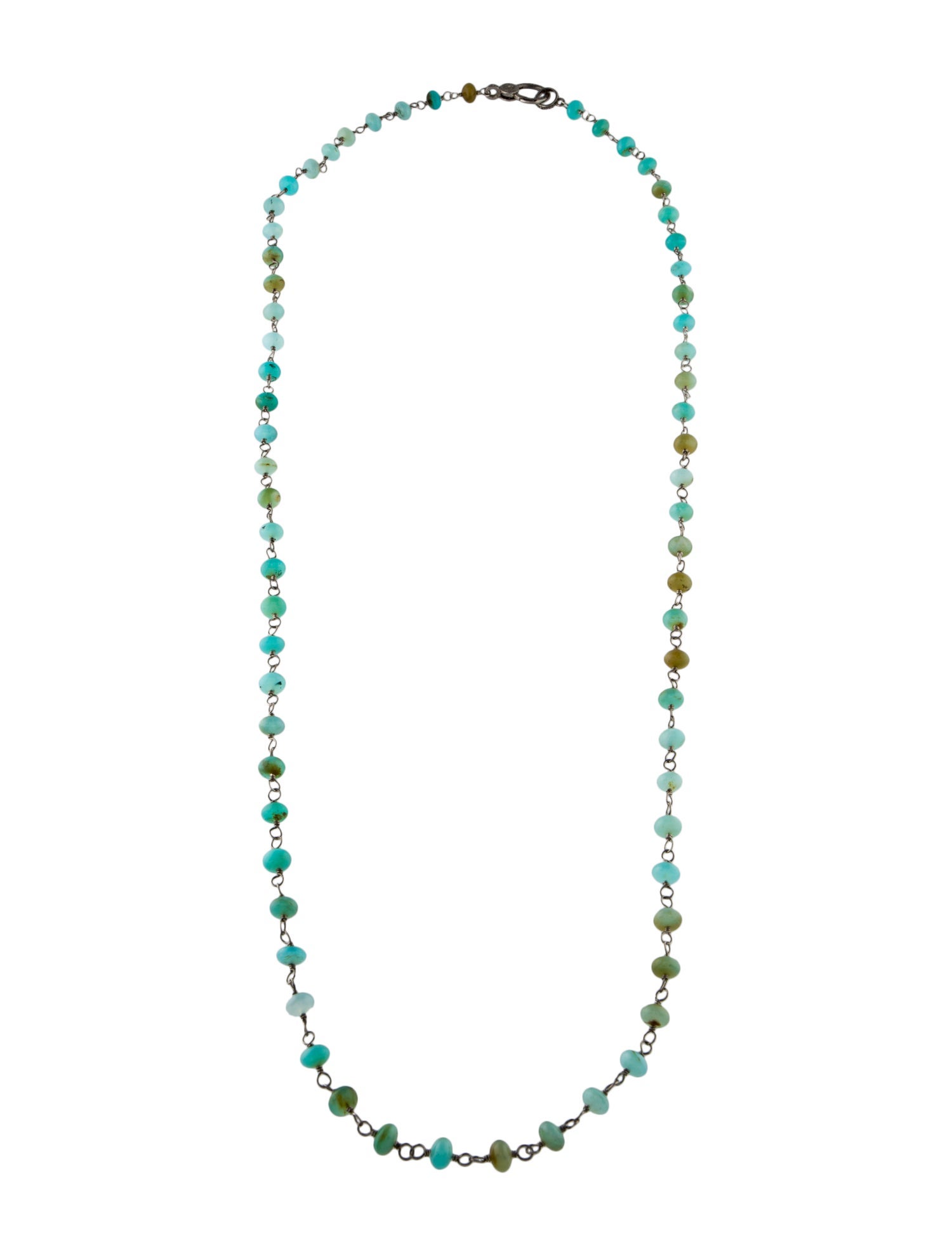 Sheryl Lowe Opal & Diamond Bead Strand Necklace