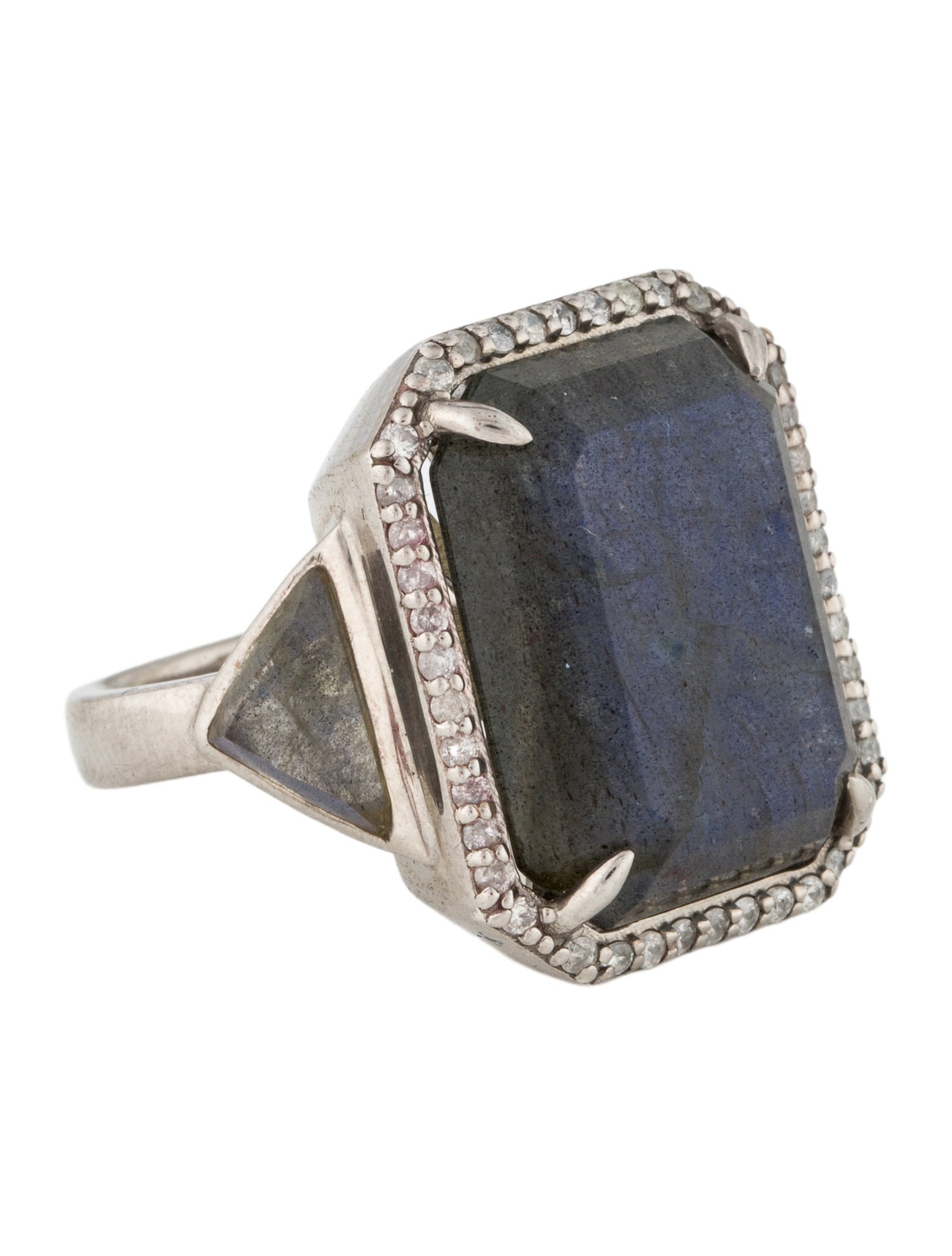 Sheryl Lowe Diamond & Labradorite Cocktail RIng
