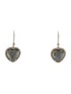 Sheryl Lowe 14K Labradorite & Diamond Heart Drop Earrings
