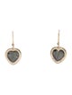 Sheryl Lowe 14K Labradorite & Diamond Heart Drop Earrings
