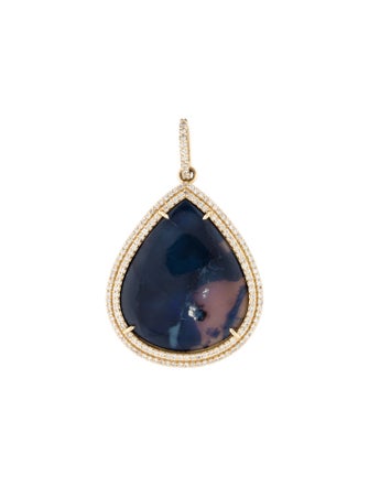 Sheryl Lowe 14K Diamond & Opal Teardrop Pendant