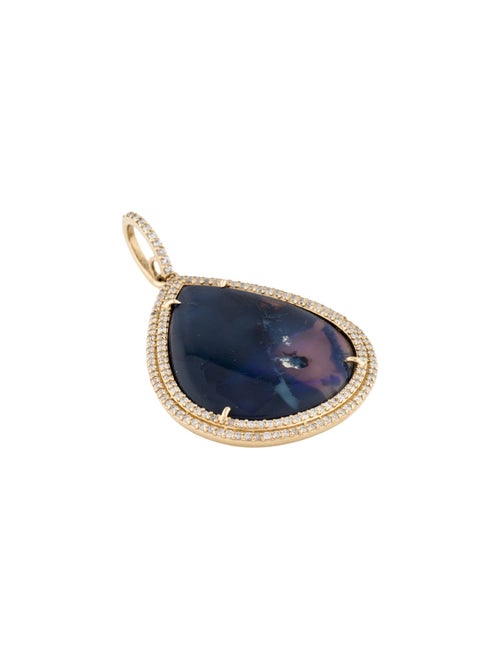 Sheryl Lowe 14K Diamond & Opal Teardrop Pendant