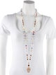 Sheryl Lowe 1.53ctw Diamond & Multistone Beaded Hamsa Pendant Necklace