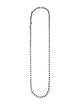 Sheryl Lowe Onyx & Diamond Bead Necklace