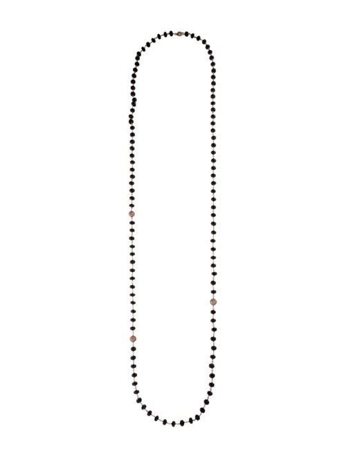 Sheryl Lowe Onyx & Diamond Bead Necklace