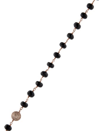 Sheryl Lowe Onyx & Diamond Bead Necklace