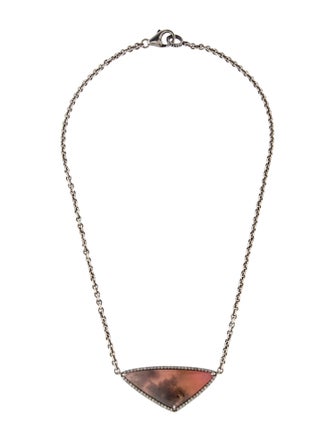 Sheryl Lowe Hydrogrossular Garnet & Diamond Pendant Necklace