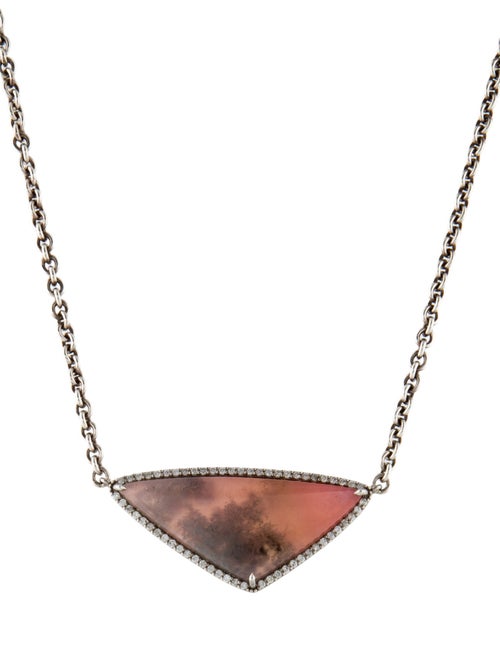 Sheryl Lowe Hydrogrossular Garnet & Diamond Pendant Necklace