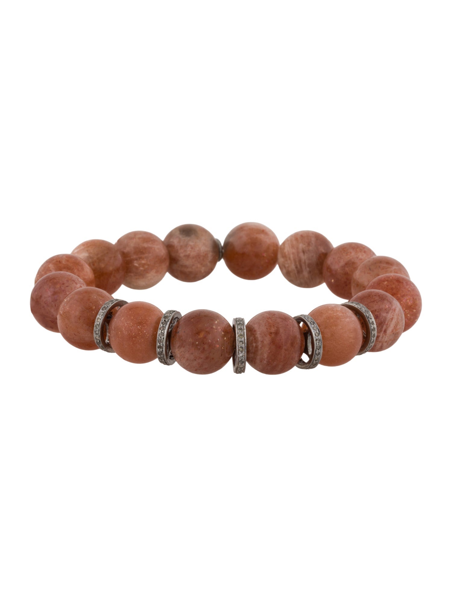 Sheryl Lowe Sunstone & Diamond Beaded Bracelet