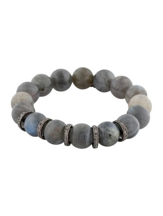 Sheryl Lowe Diamond & Labradorite Bead Bracelet