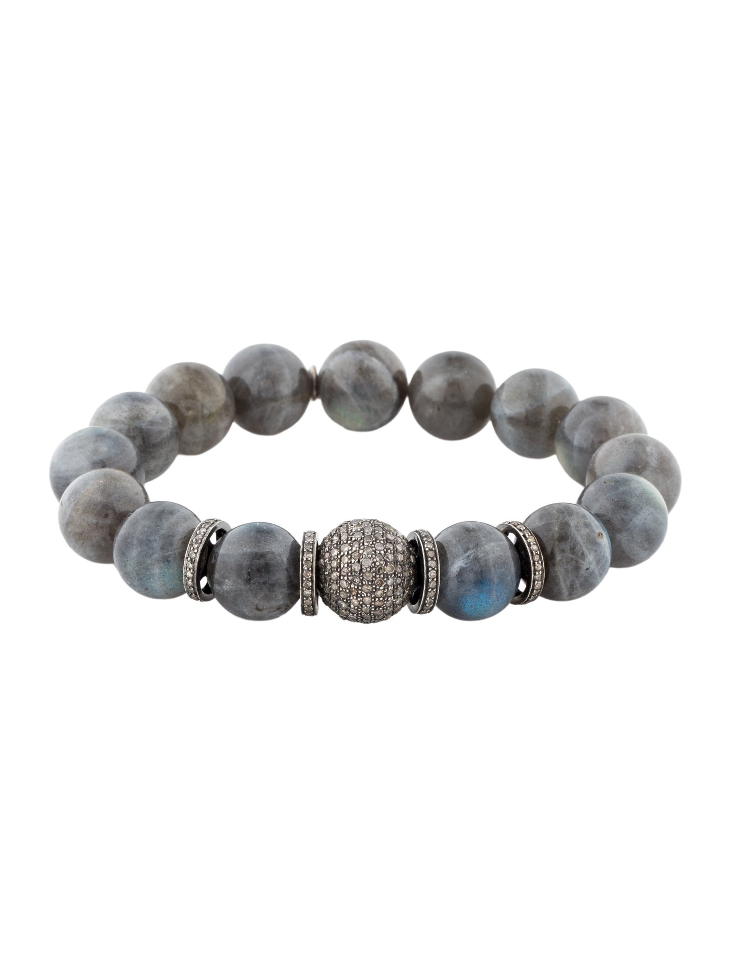 Sheryl Lowe Labradorite & Diamond Bead Bracelet