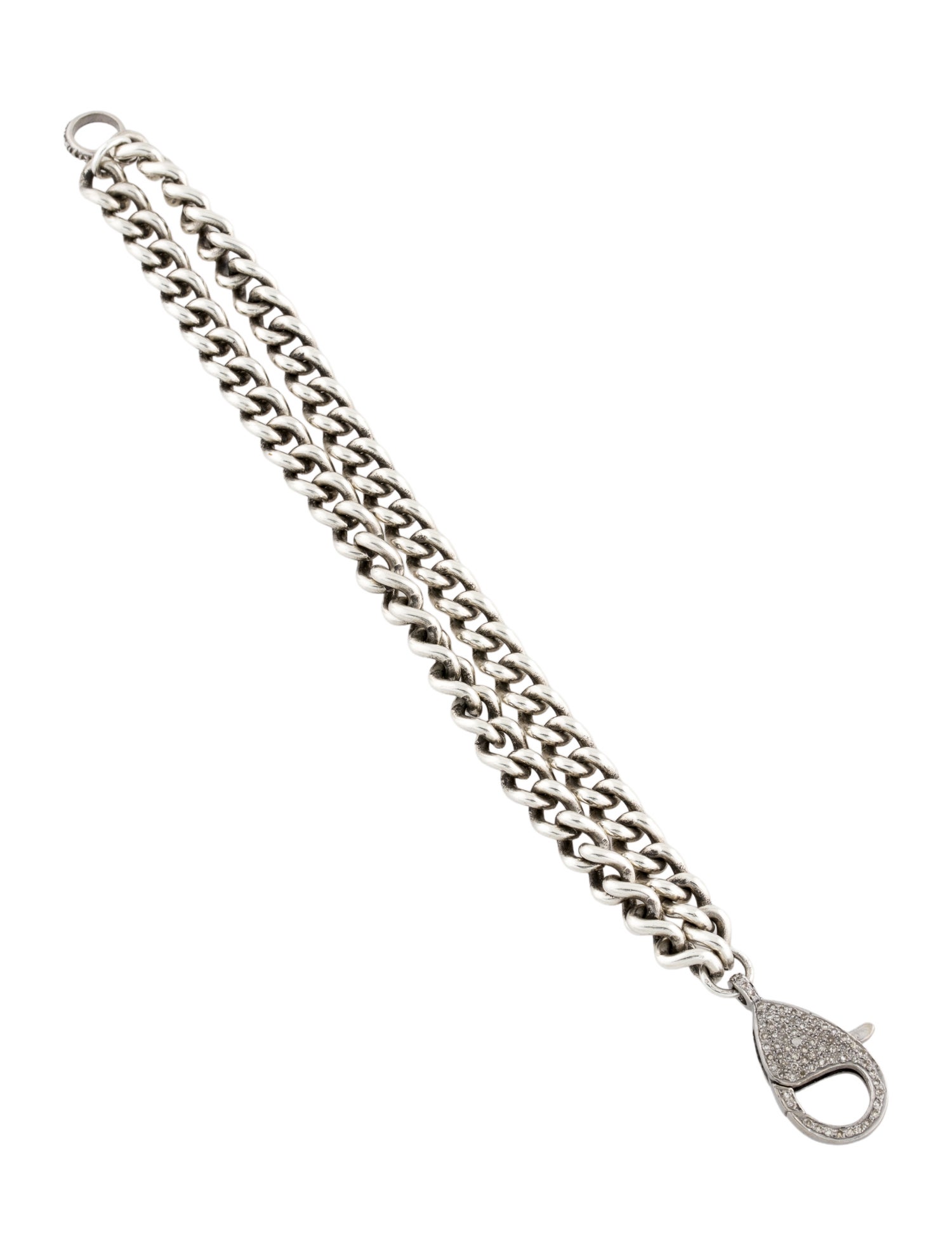 Sheryl Lowe Diamond Double Strength Chain Link Bracelet