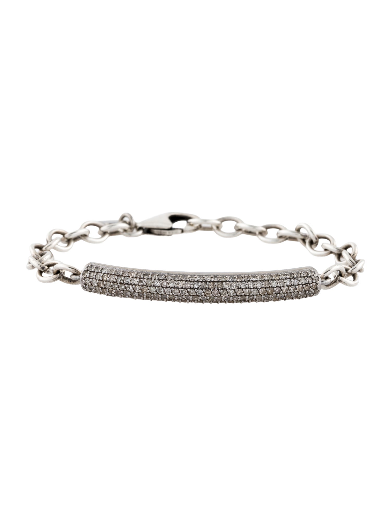Sheryl Lowe Diamond Bar Link Chain Bracelet