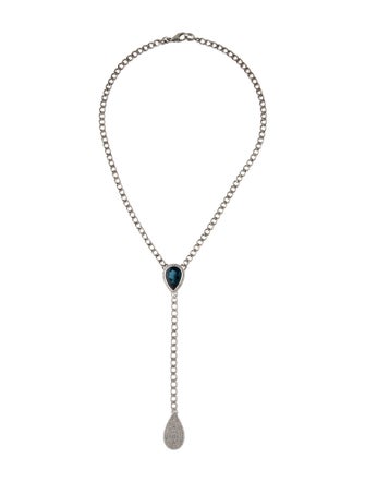 Sheryl Lowe Diamond & Topaz Bolo Necklace
