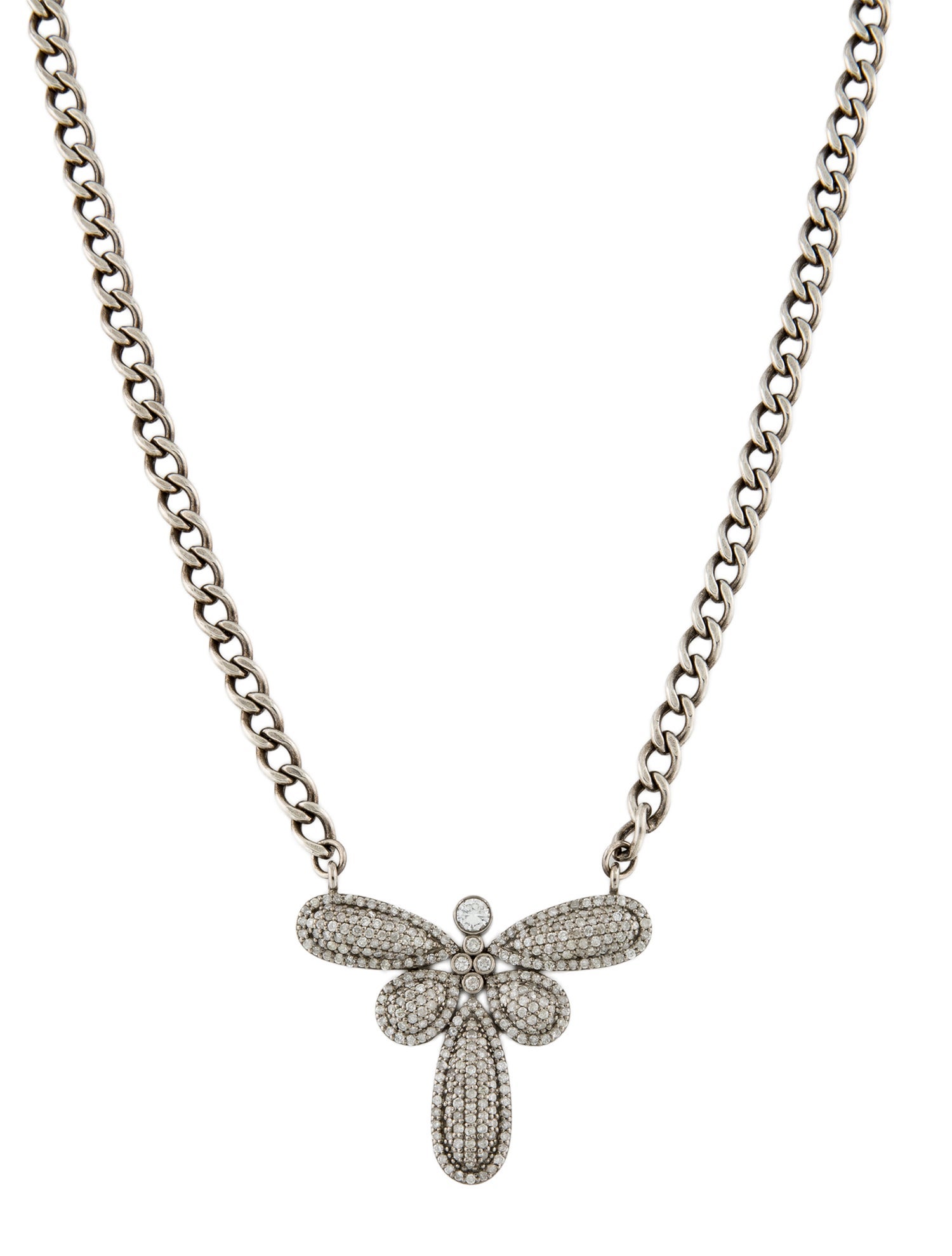 Sheryl Lowe 3.10ctw Diamond Dragonfly Neclace