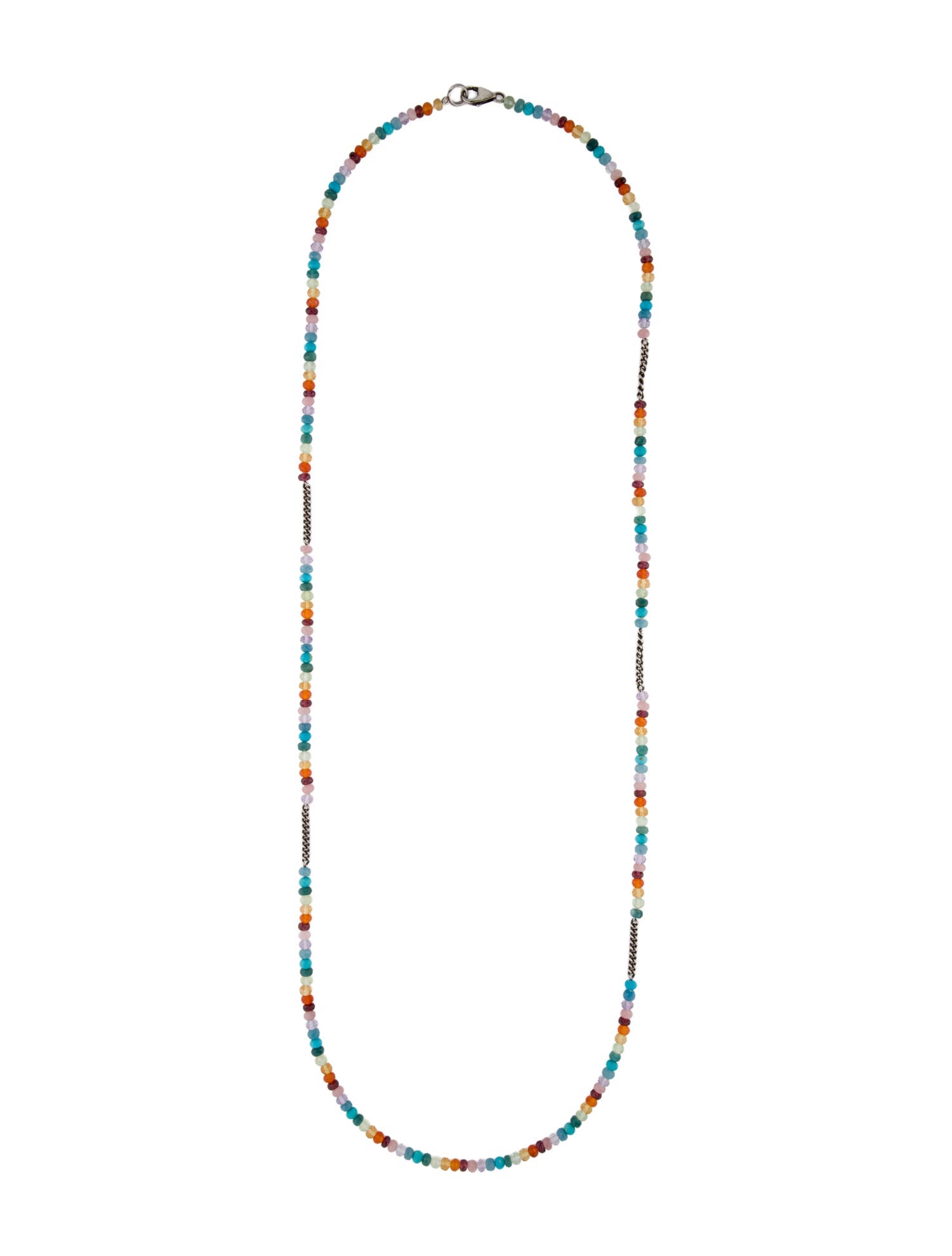 Sheryl Lowe Dyed Quartzite & Multistone Chain Necklace