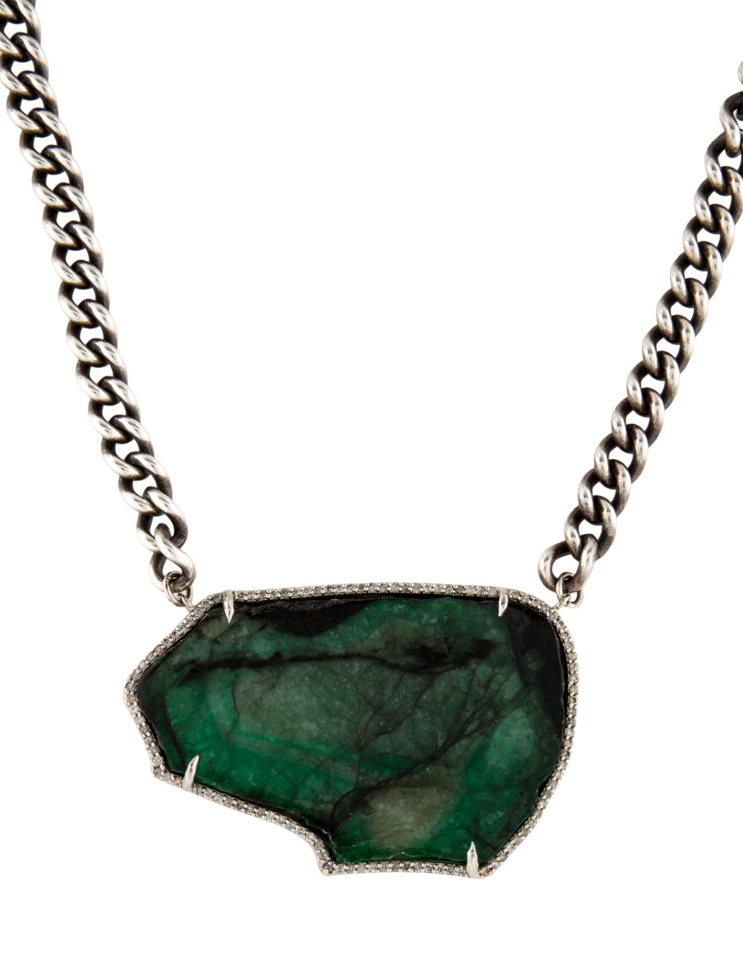 Sheryl Lowe Emerald & Diamond Collar Necklace