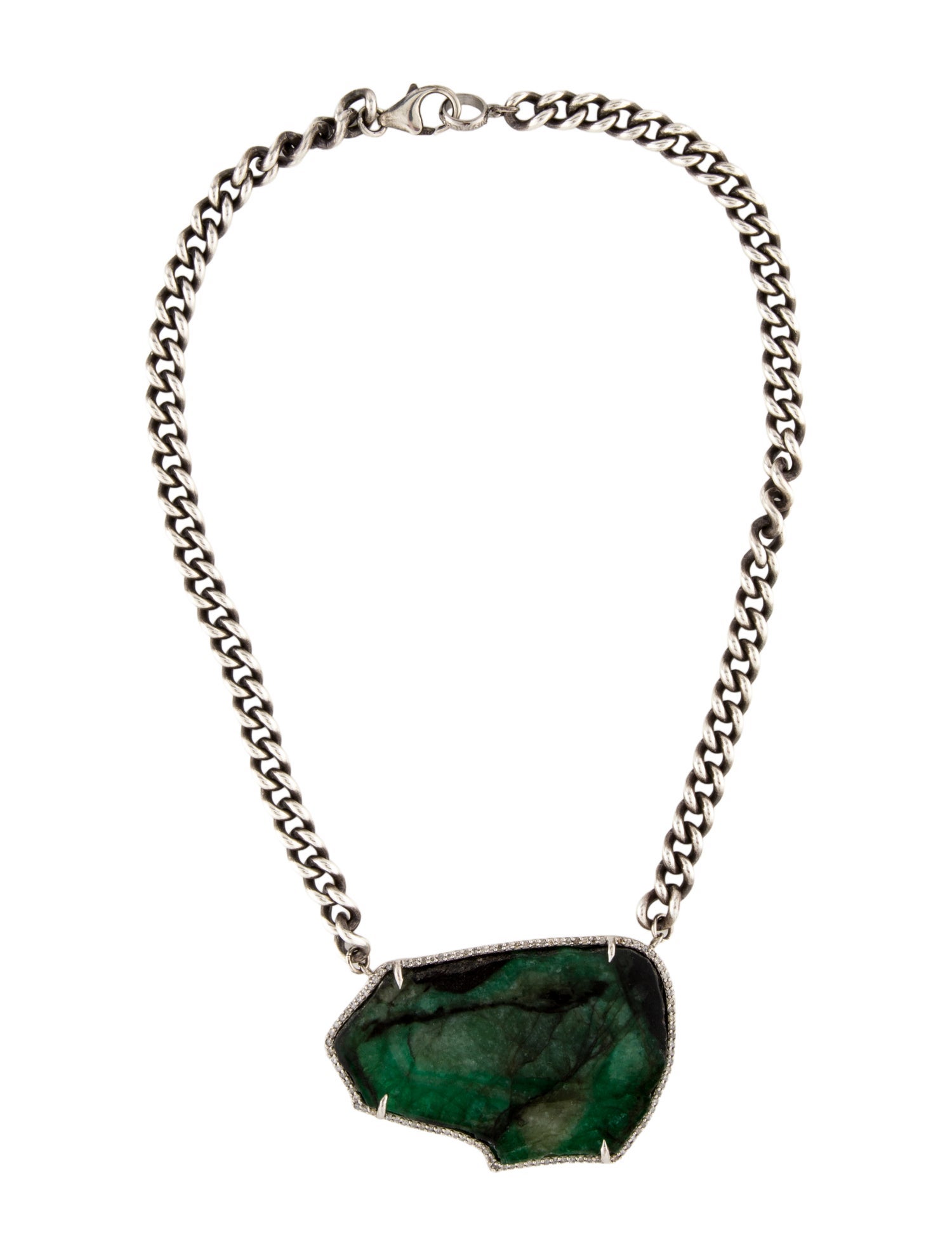Sheryl Lowe Emerald & Diamond Collar Necklace