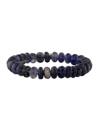 Sheryl Lowe Iolite & Diamond Bead Bracelet