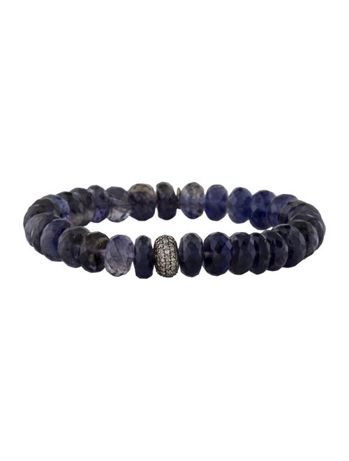 Sheryl Lowe Iolite & Diamond Bead Bracelet
