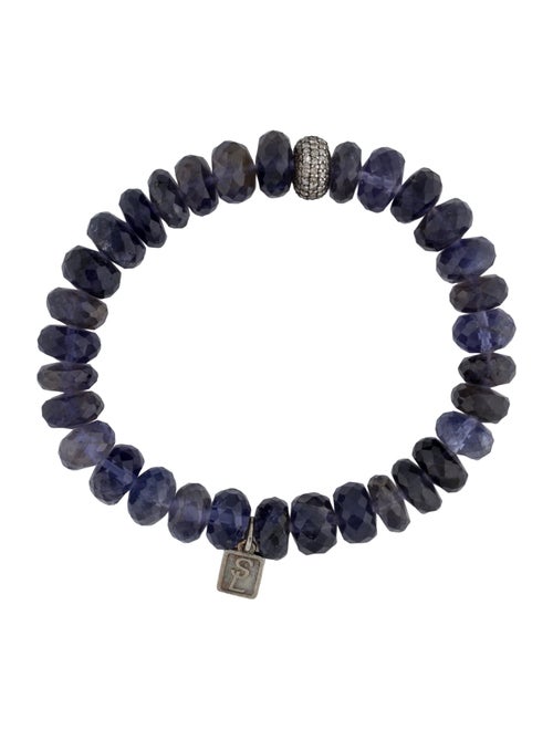 Sheryl Lowe Iolite & Diamond Bead Bracelet