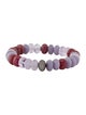 Sheryl Lowe Rhodonite, Quartz, Flourite & Diamond Bead Bracelet