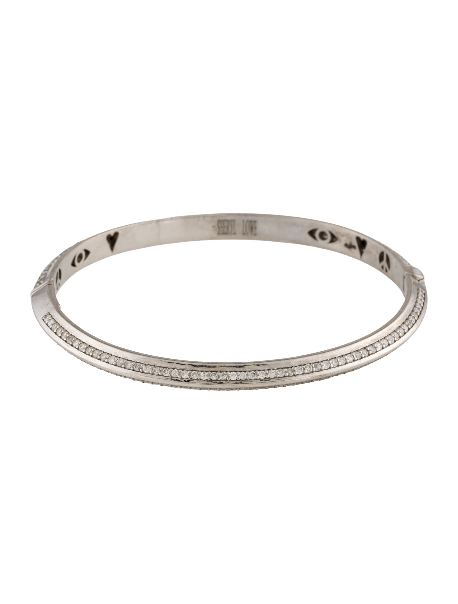Sheryl Lowe 2.20ctw Diamond Knife Edge Hinged Bangle