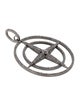 Sheryl Lowe Diamond Double Circle Four Point Star Compass Pendant
