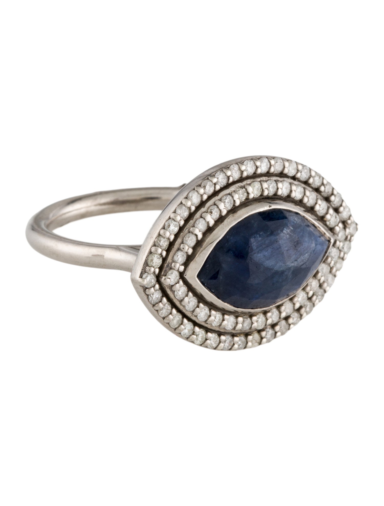 Sheryl Lowe Sapphire & Diamond Cocktail Ring