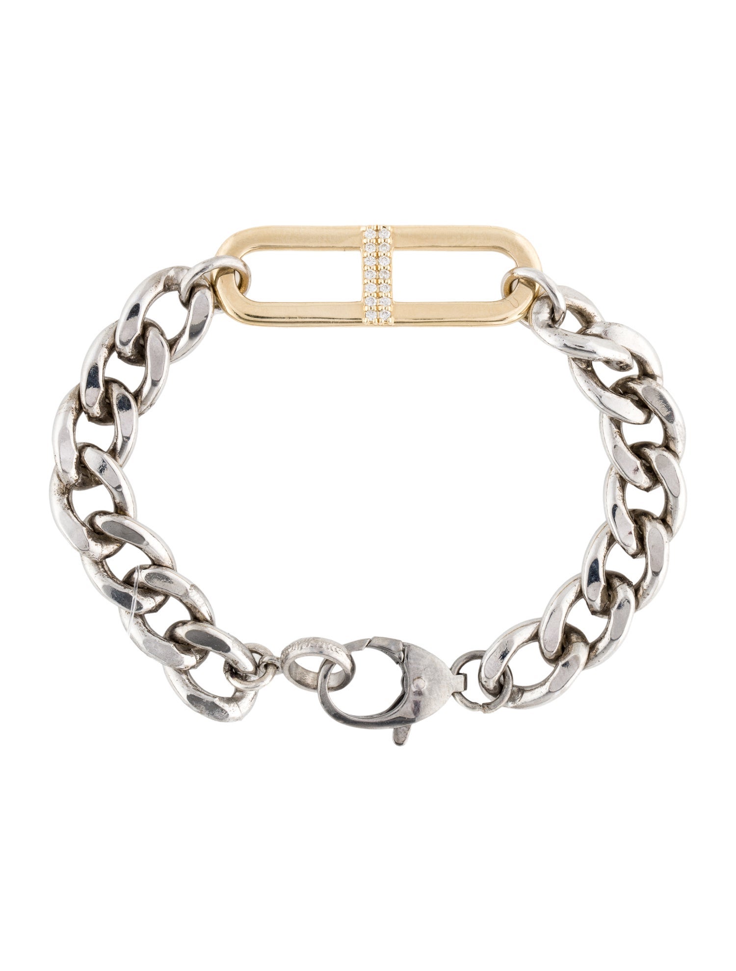 Sheryl Lowe Two-Tone Diamond Link Bracelet