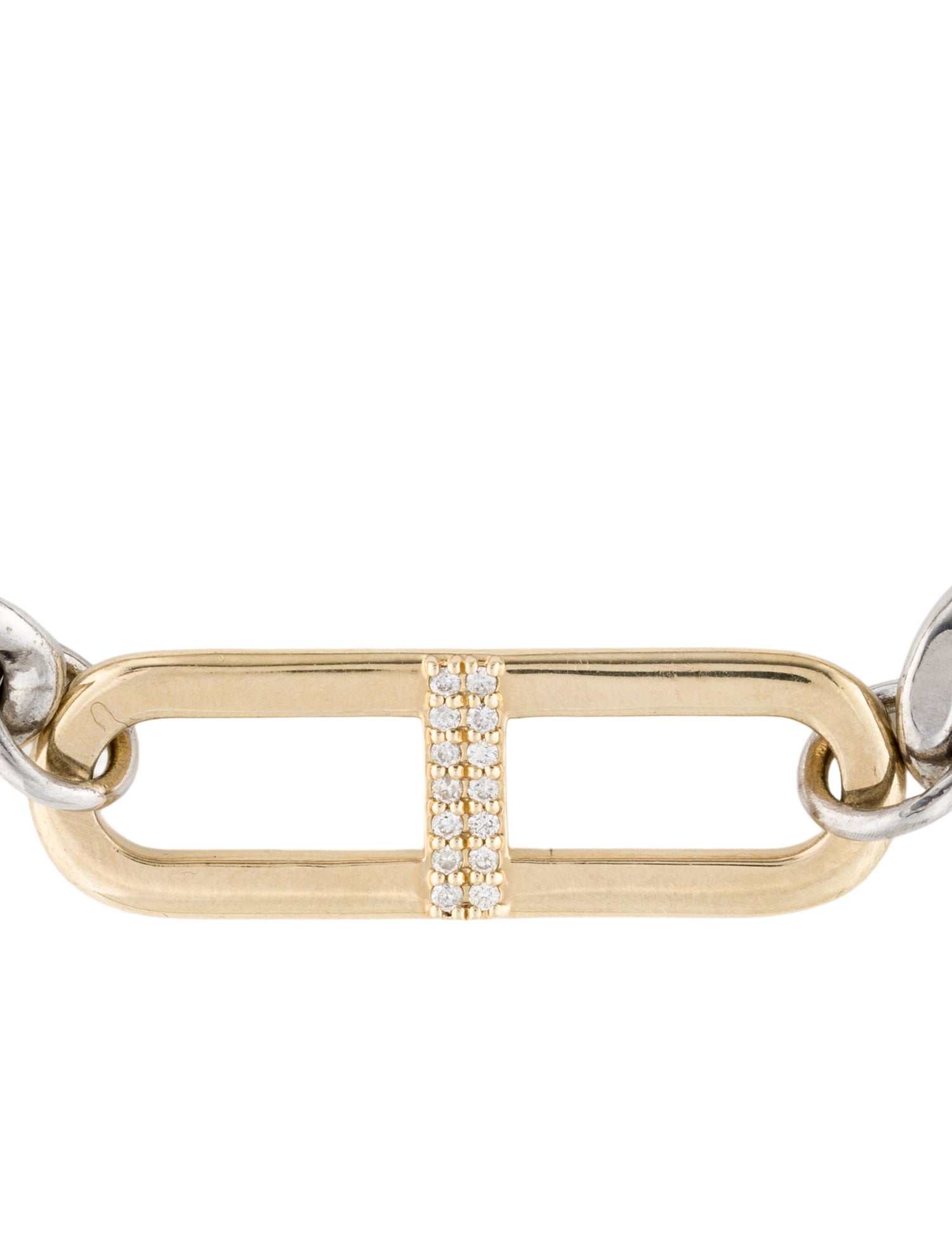 Sheryl Lowe Two-Tone Diamond Link Bracelet