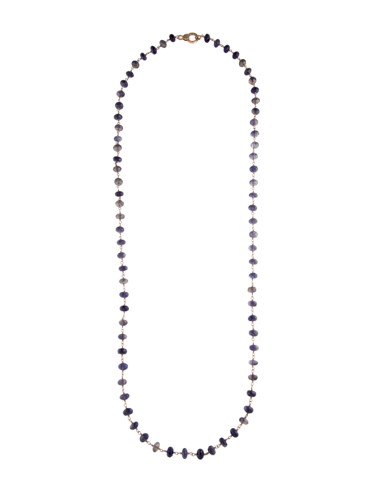 Sheryl Lowe 14K Iolite & Diamond Layering Necklace