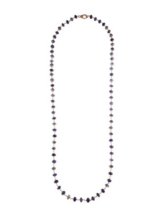 Sheryl Lowe 14K Iolite & Diamond Layering Necklace