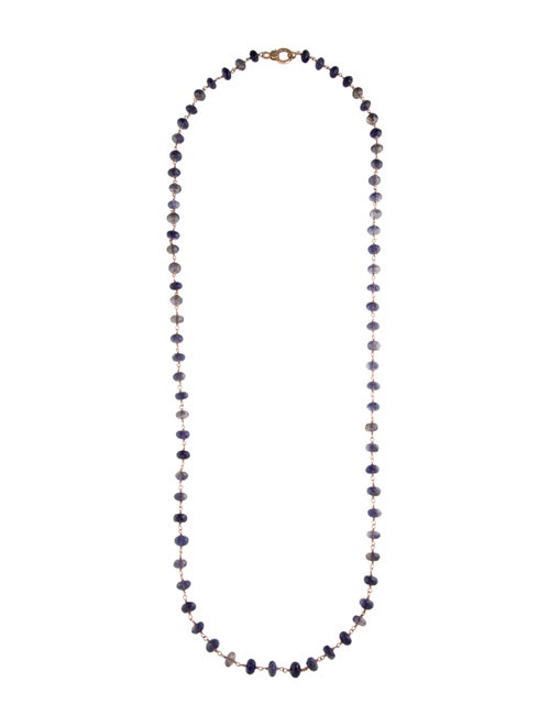 Sheryl Lowe 14K Iolite & Diamond Layering Necklace