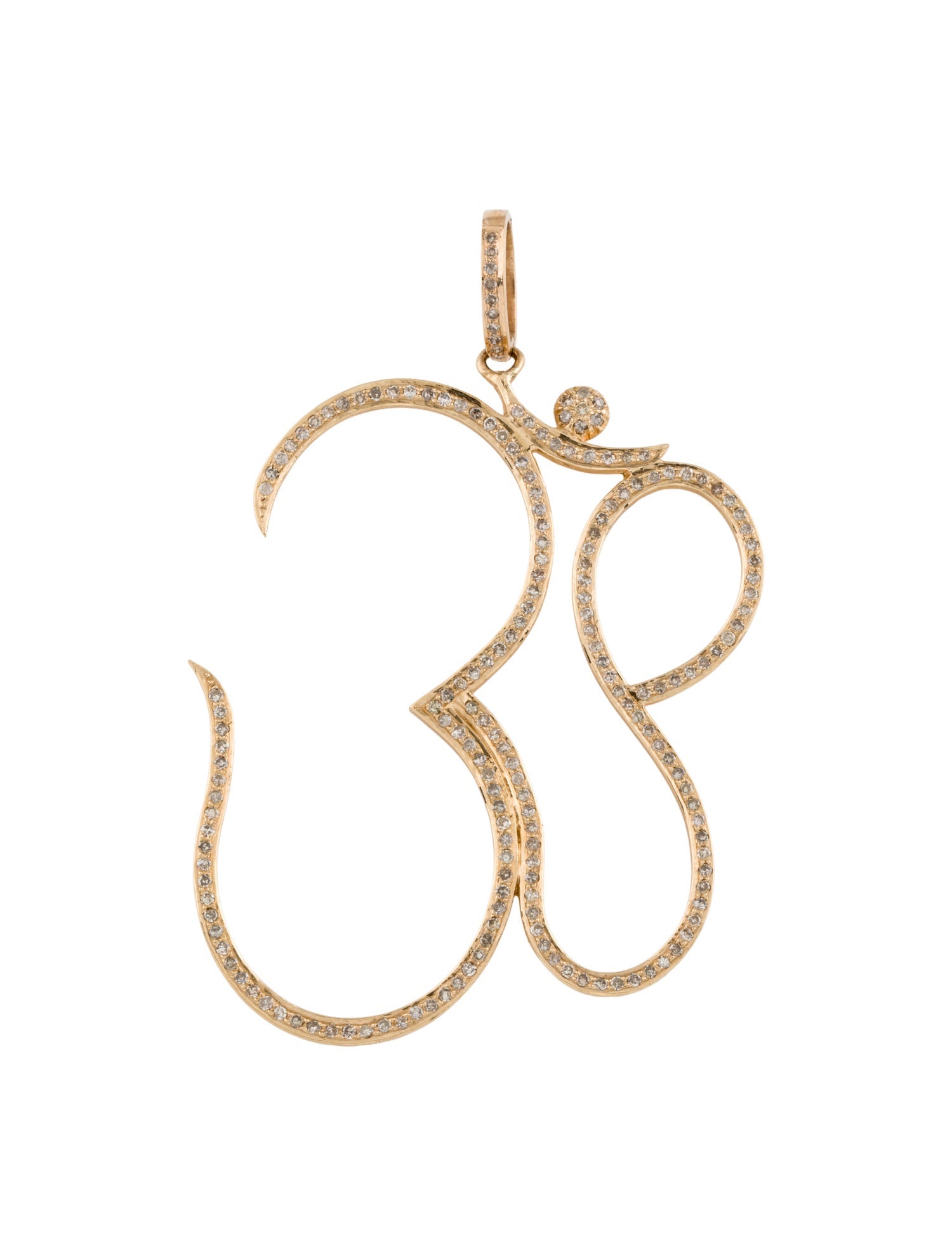 Sheryl Lowe 14K Diamond Om Pendant