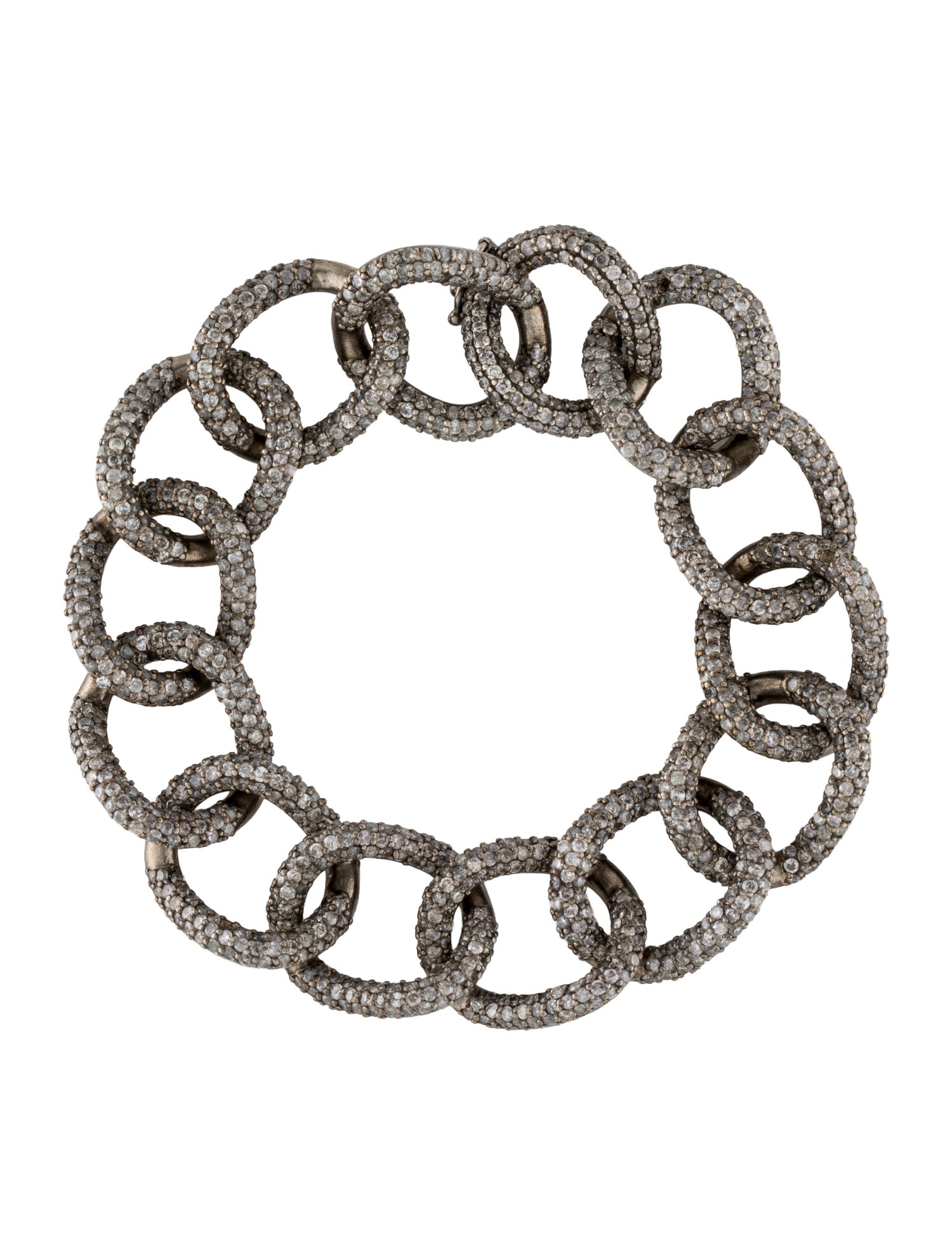 Sheryl Lowe 12ctw Diamond London Link Chain Bracelet