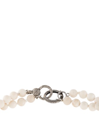 Sheryl Lowe Calcite & Diamond Double Strand Necklace