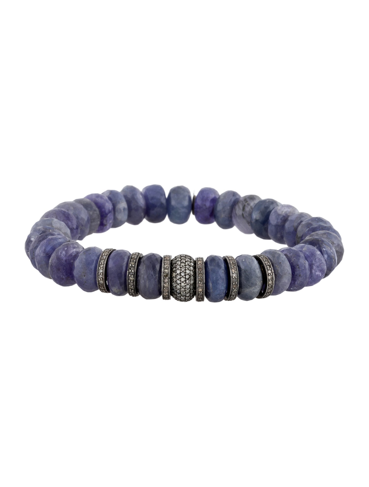 Sheryl Lowe Tanzanite & Diamond Bead Bracelet