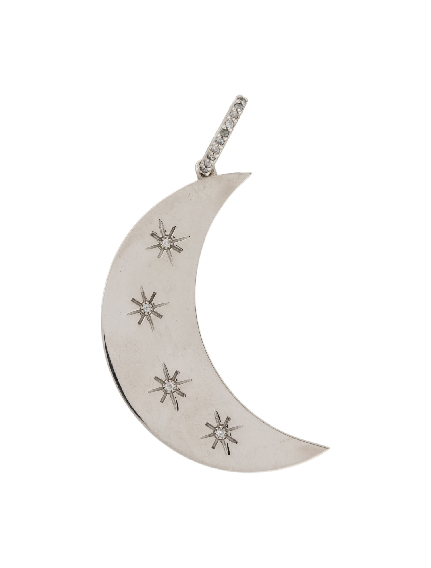 Sheryl Lowe Diamond Crescent Moon Pendant