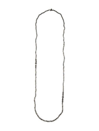 Sheryl Lowe Diamond & Labradorite Accented Bead Strand Necklace