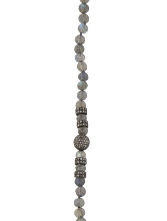 Sheryl Lowe Diamond & Labradorite Accented Bead Strand Necklace